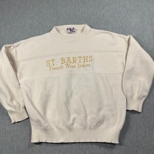 College‎ House Sweater Womens XL Ivory Textured Knit St Barths Pullover Casual